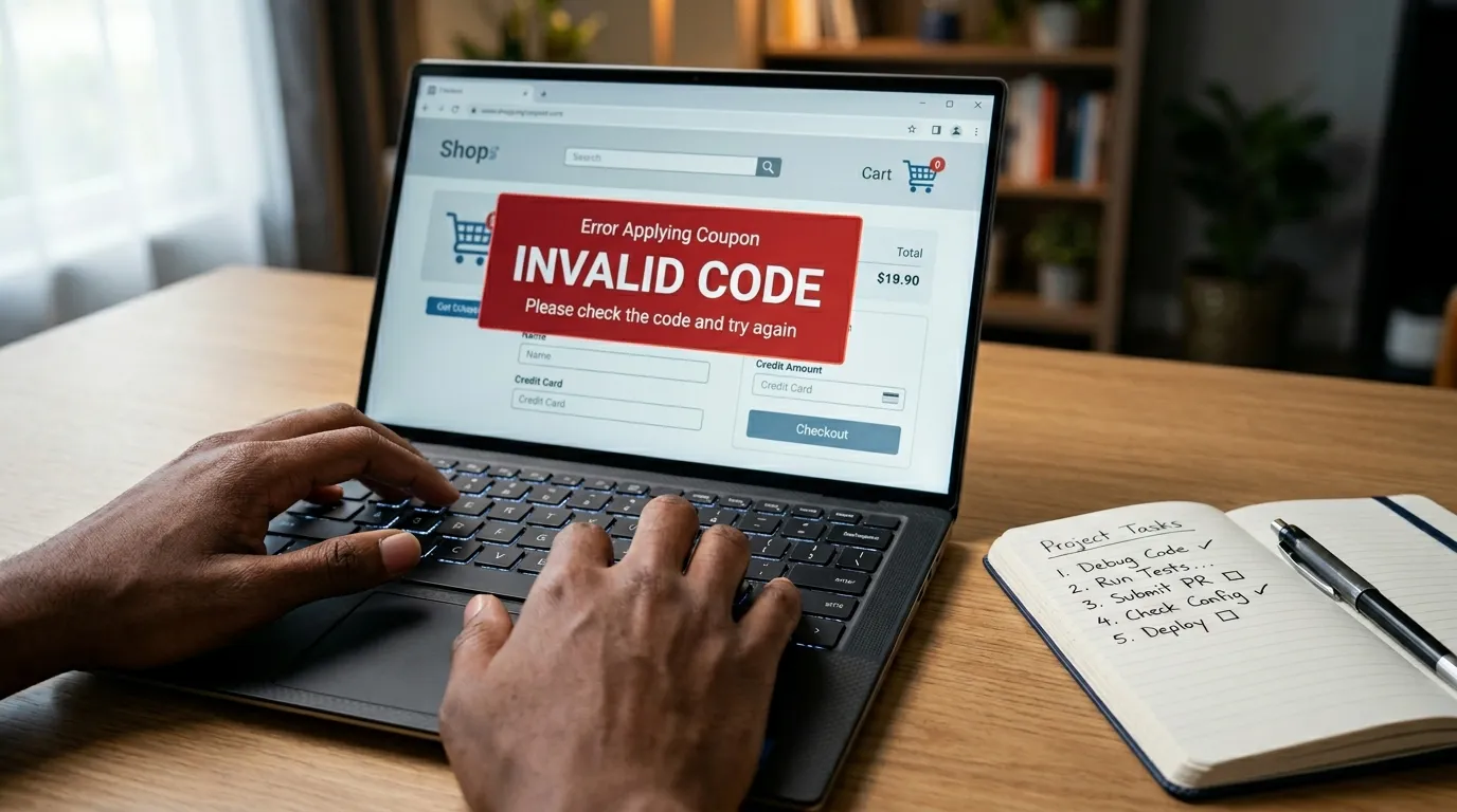 gutscheincode ungültig fehlermeldung beim online shopping beheben