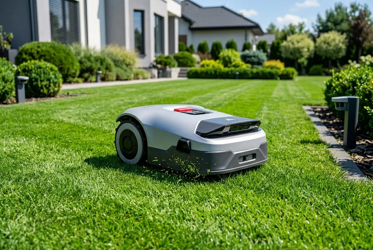 anthbot automatic robotic lawn mower for smart garden maintenance
